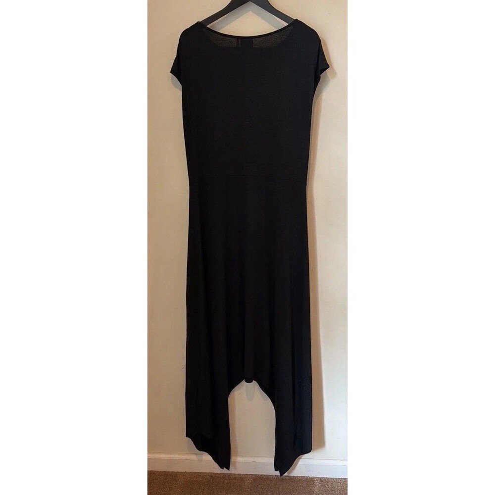 KILLSTAR Nightwane Dress XXL Black Gothic Maxi Asymmetrical Lace Up Goth - Picture 4 of 13